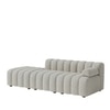 Chiccomfort Wood 3 Seater With Upholstery Non Storage Sofa In White Colour