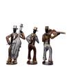 Desert Art Metal Handpainted Musician Figurine Set of 3