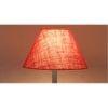 Mitchell Pink Natural Fiber Shade Floor Lamp with Black Iron Base