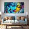 The Castle Decor Radha Krishna Wall Painting Wooden Framed 27x48 Inch (Style 5)