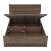 Toledo Solid Wood Queen Size Hydraulic Storage Bed In Danish Walnut Finish