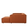 Elegantedge Wood Left Aligned 2-Seater With Upholstery Non Storage Sofa In Brown Colour