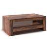Epsilon Rectangular Solid Wood Coffee Table In Teak Finish
