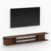 Sanque Large Engineering Wood Wall Mount Tv Entertainment In Brown Maple Finish