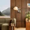 Kaze Handicrafted Floor Lamp in Golden and White Colour