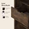 Satsuki Solid Wood Bar Cabinet (White & Walnut Finish)