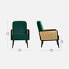 Haden Solid Wood Accent Chair in Dark Green Colour