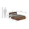 Woodwhiz Solid Wood Queen Size Bed With Drawer Storage In Provincial Teak Finish