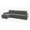 Apollo Sofa (Colour : Ash Grey Velvet, Cushion : Hard, Back Type : Regular, Seating Capacity : Left Aligned 3 Seater + Left Aligned Chaise)