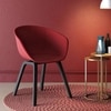 Poulain Engineered Wood Dining Chair in Red Colour