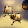 Devansh Metal Electric Wall Light in Gold Colour with Beige Shade Count of 2 Lights