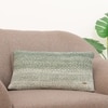 Ombre Moss Knit Mint Green  And Natural Cushion Cover 12X20 Inches