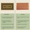 Luxe Home 100% Natural Coir Doormat Welcome Geometric Print (71x45 cm)