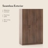 Zoey Engineered Wood 3 Door Wardrobe in Classic Walnut Finish