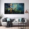 The Castle Decor Krishna Ji Wall Painting Wooden Framed 27x48 Inch (Style 7)