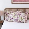 Himalayan Poppies Set Of 2 Pillow Covers with Purple colour