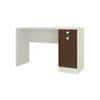 Celestia Study Desk with Shuttered Cabinet and Drawer in Coffee Walnut Colour
