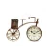 Desert Art Metal Handpainted Cycle Showpiece with Table Clock and Pen Stand
