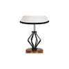 Lana Multicolor cotton Table lamp with Wood & Iron Base