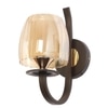 Eliante Modern Wall Lights Mild Steel & Glass Material Brown & Champaign Finish