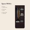Zephyr Solid Wood 2 Door Wardrobe in Mahogany Finish