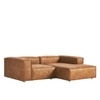 Elegantedge Wood Left Aligned 2-Seater With Upholstery Non Storage Sofa In Brown Colour
