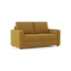 Apollo High Back 2 Seater Fabric Sofa in Ochre Colour
