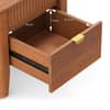 Toledo Solid Wood King Non Storage Bed with Bedside Table (Standard) – Amber Walnut Finish