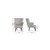 Melinoe Solid Wood Lounge Chair In Grey Colour