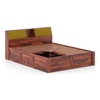 Jennings Solid Wood Queen Size Bed With Box Storage (Honey Finish)