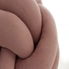 Nodo Cotton Knitted Knot Pillow  Pink 11X11 Inches