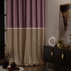 Stoa Paris Satin Long Door Curtain, 70% Blackout Curtains, Sun Protection, Set of 2, Versailles - Royal Rouge