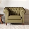 Fairmont 1 Seater Leatherette Sole in Olive Green Colour