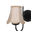 Devansh Dual Black Metal  Wallmounted Lamp With Beige Jute  Shade