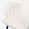 Jewel Fabric Dining Chair in White Colour