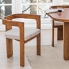 Attica Solid Wood Four Seater Dining Table in Brown Colour
