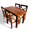 Oakmont Sheesham Wood Accent 4 Seater Dining Table Set