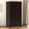 Magellan Solid Wood 2 Door Wardrobe in Mahogany Finish