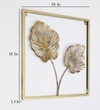Two Leaf Abstract Metal Wall Decor in Multicolor Set of 1