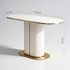 Rectilinear Metal Console Table in Off White Colour