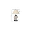 Raven off-white cotton Glass Table lamp with Iron Base