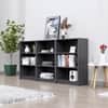 Hexa Engineered Wood Bookshelf Multipurpose Storage Rack in Slate Grey Colour