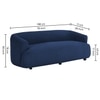 Morgen Boucle Fabric 3 Seater Sofa In Navy Blue