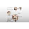 Ryder Solid Wood  Ottomon in  Beige Colour