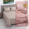 Vine Shade Floral Cotton 400 Tc Flat Double Queen Size Bedsheet With 2 Pillow Covers