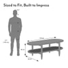 Tora XL Solid Wood And Cane With Glass Coffee Table In Danish Walnut Finish