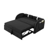Jayen 3 Seater Pull Out Sofa cum Bed  in Black Colour