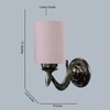 Devansh Metal Electric Wall Light in Antique Gold Colour with Grey Shade Count of 1 Light