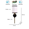 Devansh Metal Electric Wall Light in Black Colour with Multi Shade Count of 1 Light
