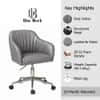 Doe Buck Colm Modern Grey Leatherette Office Chair